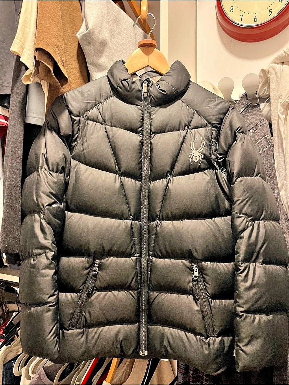 Spyder Unisex Youth Insulated Puffer Jacket - Black - XL